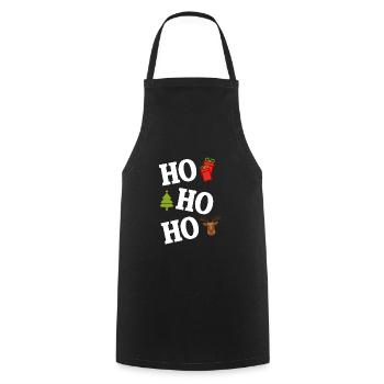 Ho ho ho Ugly Christmas Sweater - Kochschürze - Schwarz - Vorne - AI Model Male 185 dark (185cm)