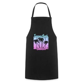 Treasure Beach Jamaïque - Tablier de cuisine - noir - Devant - AI Model Male 185 dark (185cm)