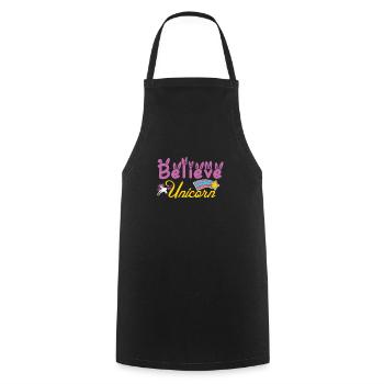 Croyance en la licorne Licorne - Tablier de cuisine - noir - Devant - AI Model Male 185 dark (185cm)