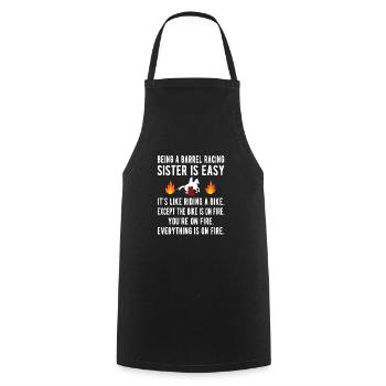 Barrel Racing Sister Meilleure sœur Barrel Racing - Tablier de cuisine - noir - Devant - AI Model Male 185 dark (185cm)