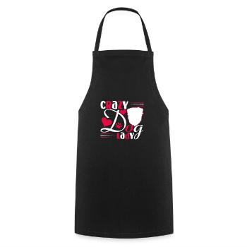 Chienne folle - Tablier de cuisine - noir - Devant - AI Model Male 185 dark (185cm)
