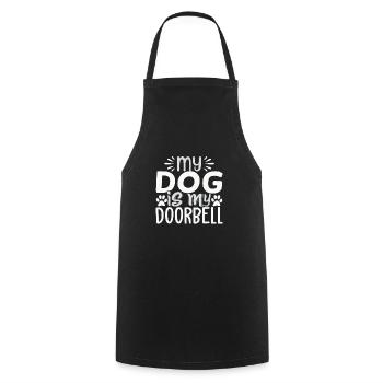 Mon chien est ma sonnette - Tablier de cuisine - noir - Devant - AI Model Male 185 dark (185cm)