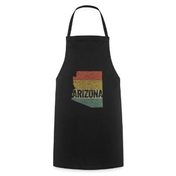 Distressed Retro Arizona - Cooking Apron - black - Front - AI Model Male 185 dark (185cm)