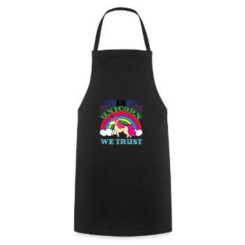 Nous pouvons faire confiance à une licorne Licorne - Tablier de cuisine - noir - Devant - AI Model Male 185 dark (185cm)