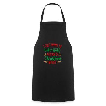 Ich will nur backen und Weihnachtsfilme sehen - Kochschürze - Schwarz - Vorne - AI Model Male 185 dark (185cm)
