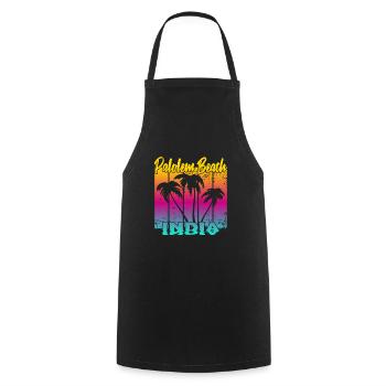 Palolem Beach India - Kochschürze - Schwarz - Vorne - AI Model Male 185 dark (185cm)