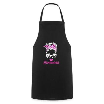 Breast Cancer Awareness - Cooking Apron - black - Front - AI Model Male 185 dark (185cm)