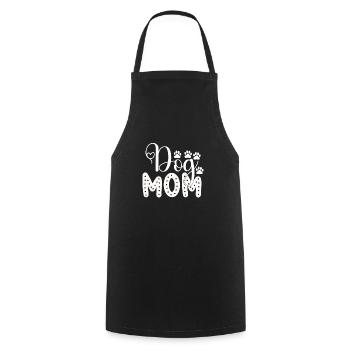 Dog mom - Cooking Apron - black - Front - AI Model Male 185 dark (185cm)