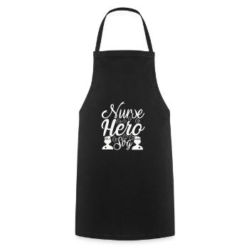 Nurse Held - Cooking Apron - black - Front - AI Model Male 185 dark (185cm)
