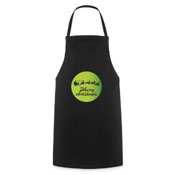 Funny Merry Christmas Christmas Design - Cooking Apron - black - Front - AI Model Male 185 dark (185cm)