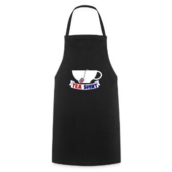 Tea shirt for tea drinkers - Cooking Apron - black - Front - AI Model Male 185 dark (185cm)