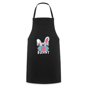 Gamer Bunnies for Women - Cooking Apron - black - Front - AI Model Male 185 dark (185cm)