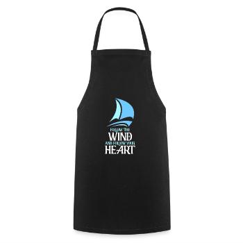 Capitaine de voile Bluewater, Marin Skipper Marin - Tablier de cuisine - noir - Devant - AI Model Male 185 dark (185cm)