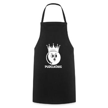 Offizielles Pudelkönig Shirt für Kegler - Kochschürze - Schwarz - Vorne - AI Model Male 185 dark (185cm)