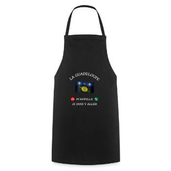 guadeloupe m'appelle humour guadeloupéen homme - Tablier de cuisine - noir - Devant - AI Model Male 185 dark (185cm)