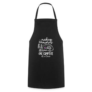 Camping Memories - Cooking Apron - black - Front - AI Model Male 185 dark (185cm)