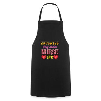 Infirmière Hospital Médecin d’urgence Paramédical - Tablier de cuisine - noir - Devant - AI Model Male 185 dark (185cm)