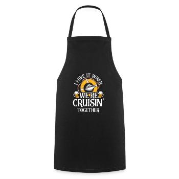 Croisière Croisière Vacances Croisière Couple - Tablier de cuisine - noir - Devant - AI Model Male 185 dark (185cm)