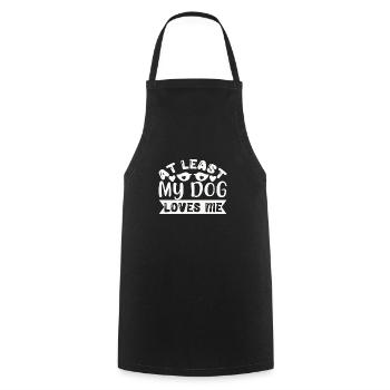 Posez-moi des questions sur les chiens - Tablier de cuisine - noir - Devant - AI Model Male 185 dark (185cm)