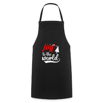 Joy for the world - Cooking Apron - black - Front - AI Model Male 185 dark (185cm)