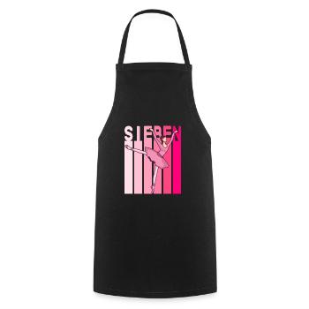7.Geburtstag Mädchen Pink Ballerina Retro Style - Kochschürze - Schwarz - Vorne - AI Model Male 185 dark (185cm)