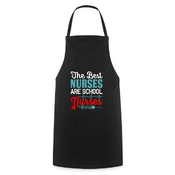 Best Nurses School Nurses - Cooking Apron - black - Front - AI Model Male 185 dark (185cm)