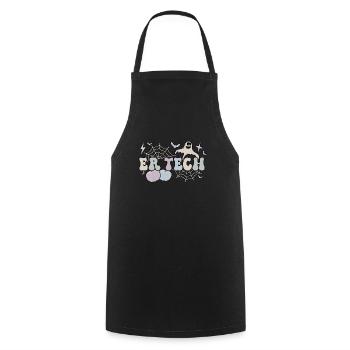 ER Tech Halloween Cadeau de technicien de salle d’urgence - Tablier de cuisine - noir - Devant - AI Model Male 185 dark (185cm)