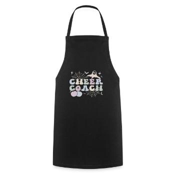 Cheer Coach Halloween Cheerleading Coach Gifts - Cooking Apron - black - Front - AI Model Male 185 dark (185cm)