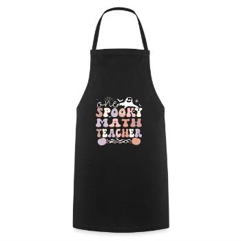 Spooky Math Teacher Halloween Math Teaching Gift - Tablier de cuisine - noir - Devant - AI Model Male 185 dark (185cm)