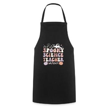 Professeur de sciences Halloween Cadeau d’enseignement des sciences - Tablier de cuisine - noir - Devant - AI Model Male 185 dark (185cm)