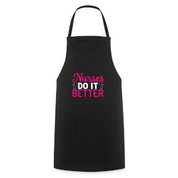 Les infirmières le font mieux - Tablier de cuisine - noir - Devant - AI Model Male 185 dark (185cm)