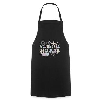 Wound Care Nurse Halloween RN Wound Nursing Gift - Cooking Apron - black - Front - AI Model Male 185 dark (185cm)