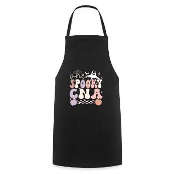 Certified Nursing Assistant CNA Nurse Halloween - Cooking Apron - black - Front - AI Model Male 185 dark (185cm)