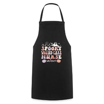 Wound Care Nurse Halloween RN Wound Nursing Gift - Cooking Apron - black - Front - AI Model Male 185 dark (185cm)