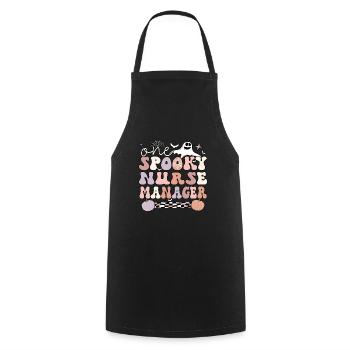 Infirmière gestionnaire Halloween Infirmière gestionnaire Cadeaux - Tablier de cuisine - noir - Devant - AI Model Male 185 dark (185cm)