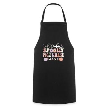 Unité de soins intensifs pédiatriques de l’USIP Halloween - Tablier de cuisine - noir - Devant - AI Model Male 185 dark (185cm)