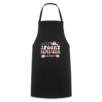 Supervisor Halloween Supervisory Management Gifts - Cooking Apron - black - Front - AI Model Male 185 dark (185cm)