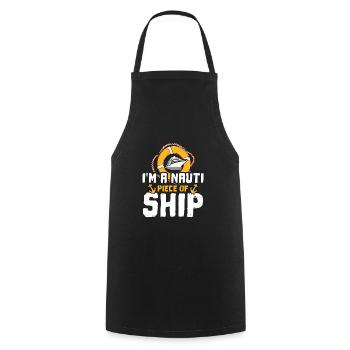 Vacances en croisière - Tablier de cuisine - noir - Devant - AI Model Male 185 dark (185cm)