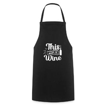 This could be wine - Cooking Apron - black - Front - AI Model Male 185 dark (185cm)
