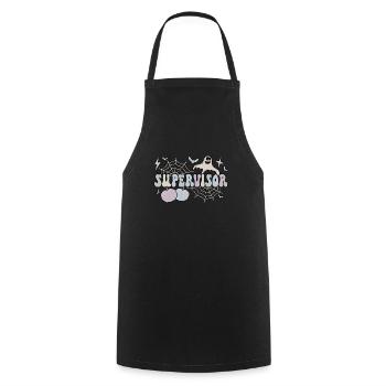 Supervisor Halloween Supervisory Management Gifts - Cooking Apron - black - Front - AI Model Male 185 dark (185cm)