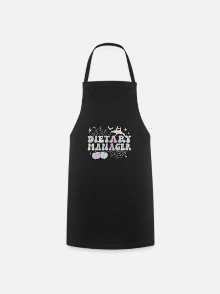 Dietary Manager Halloween Dietary Management Gift - Cooking Apron - black