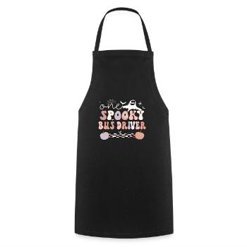 School Bus Driver Halloween School Bus Driving - Cooking Apron - black - Front - AI Model Male 185 dark (185cm)