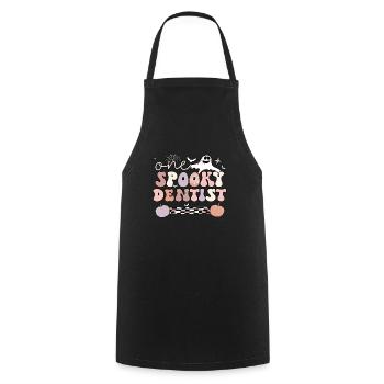 Dentiste Cadeau Dentiste Dentaire Dentiste Halloween - Tablier de cuisine - noir - Devant - AI Model Male 185 dark (185cm)