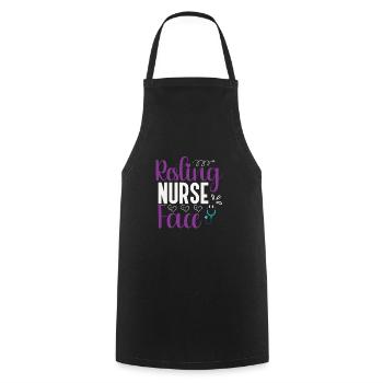 Resting Nurse Face - Kochschürze - Schwarz - Vorne - AI Model Male 185 dark (185cm)