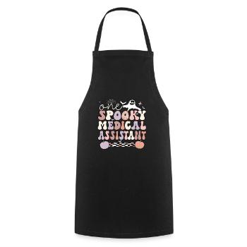 Assistant médical Halloween Med Assistant Cadeaux - Tablier de cuisine - noir - Devant - AI Model Male 185 dark (185cm)