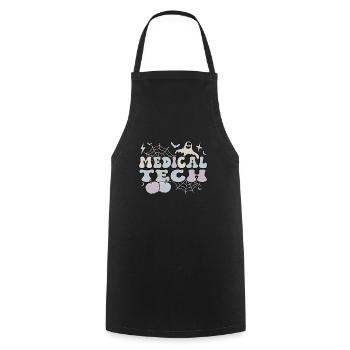 Medical Tech Halloween Med Lab Technologist Cadeaux - Tablier de cuisine - noir - Devant - AI Model Male 185 dark (185cm)