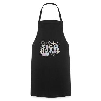 SICU Nurse Surgical Intensive Care Unit Halloween - Cooking Apron - black - Front - AI Model Male 185 dark (185cm)