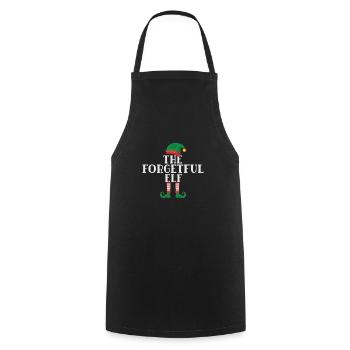 L’elfe oublieux motif norvégien - Tablier de cuisine - noir - Devant - AI Model Male 185 dark (185cm)