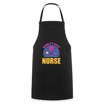 NURSE Nurse - Cooking Apron - black - Front - AI Model Male 185 dark (185cm)