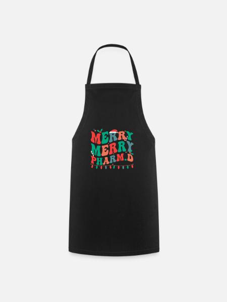PharmD Docteur de Noël en pharmacie Cadeaux de Noël - Tablier de cuisine - noir